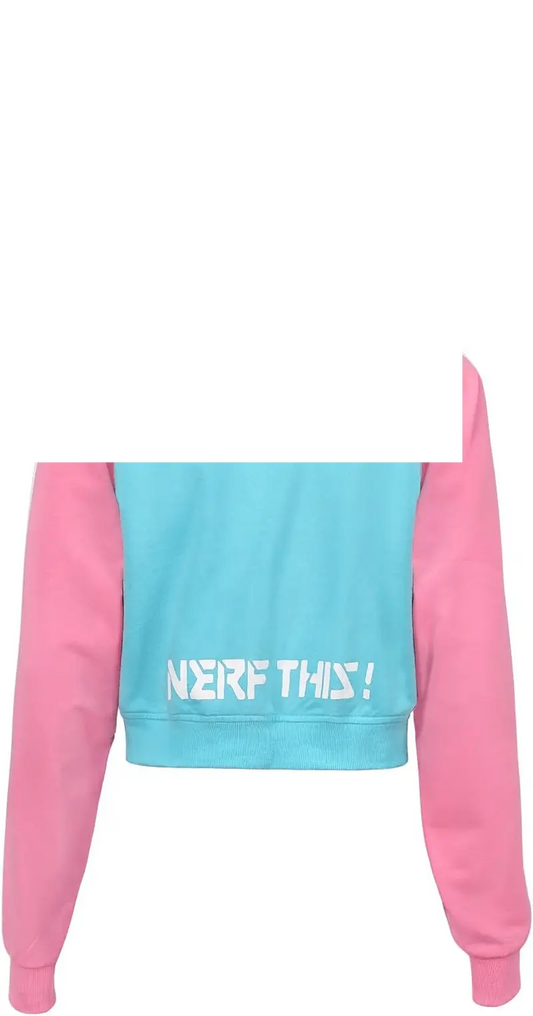 Women'S Bunnywatch Cosplay Gaming Casual Regular Fit Long Sleeve Drawstring Cropped Hoodie Sweater Pink - SS69