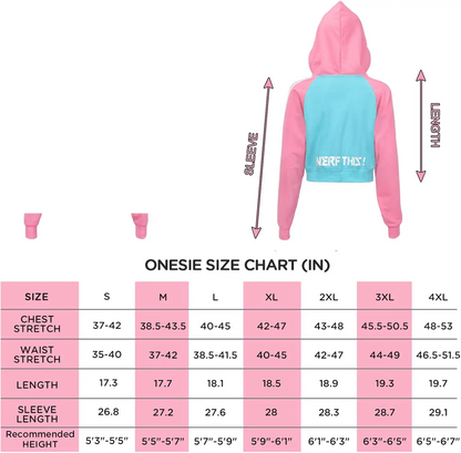 Women'S Bunnywatch Cosplay Gaming Casual Regular Fit Long Sleeve Drawstring Cropped Hoodie Sweater Pink - SS69
