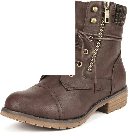 Women'S Lace up Combat Boots Ankle Booties - SS69