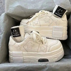 Women's Casual Platform Sneakers Star Skateboard Trainers Mix Colors Running Sport Shoes Tennis Shoes Outdoor Walking Sneakers - SS69