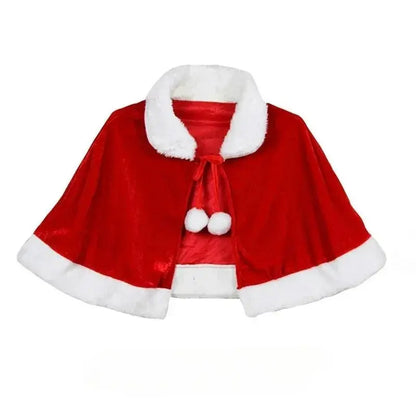 Women's Christmas Costume Short Sleeve Shawl Dress Christmas Lolita Costume Cosplay New Year Theme Stage Costume Party Dress - SS69