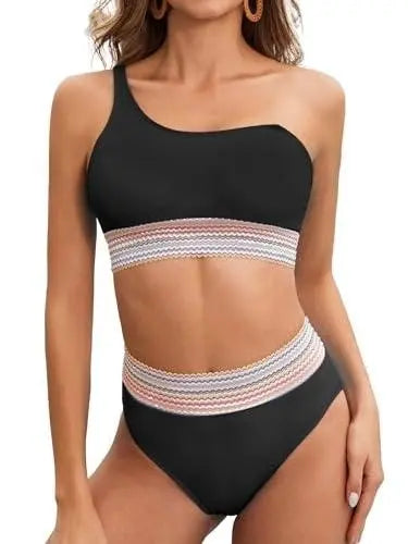 Women's Fashion Simple Solid Color Bikini Set - SS69