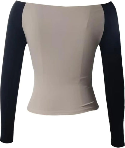 Women's Long-Sleeve Vintage Y2K Gothic Punk Grunge T-Shirt for Women and Girls, E-Girl Style - SS69