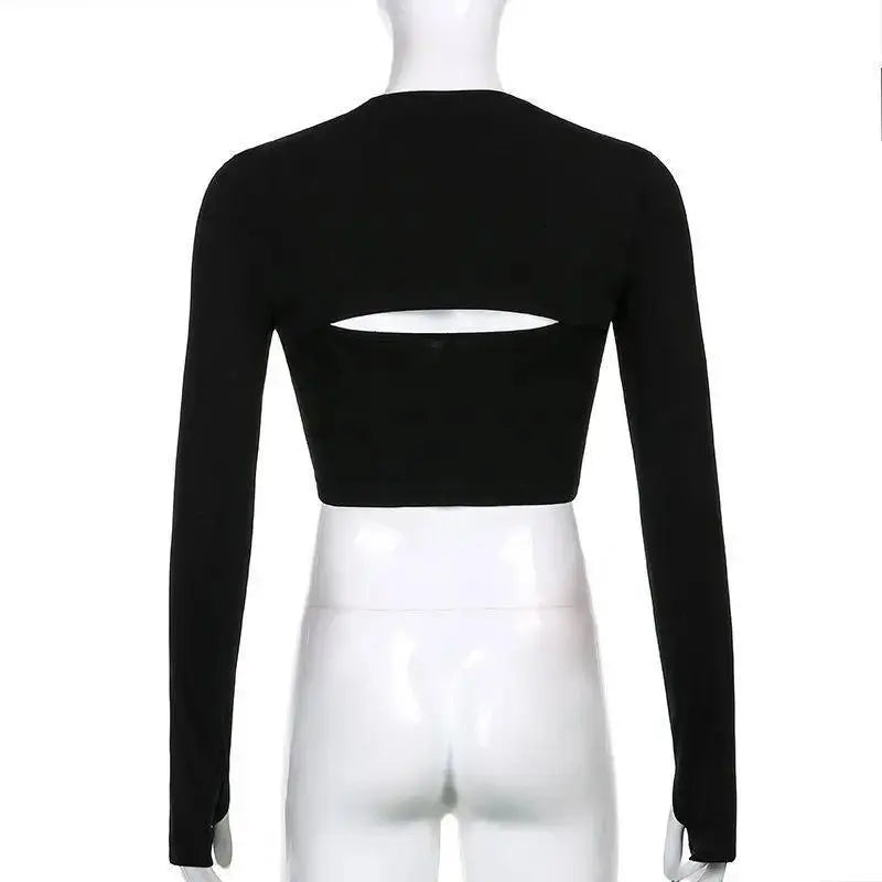 Women's T Shirt O-Neck Slim Fit Sexy Long Sleeve T-shirt Female Tees Shirt Femme Woman Crop Tops 2025 Spring New Korean Clothing SS69