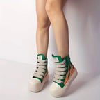 Women's Y2K Platform Ankle Boots, Round Toe Soft Sole Sneakers, Lace-Up Shoes, Fashion Designer Goth Punk Booties SS69