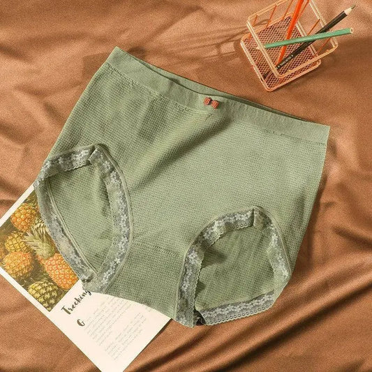 Women's underwear Plus-size XXXXL High elastic Antibacterial Obesity is special briefs lingerie breathable ladies underpants SS69 7.69 green / 1pc / 80kg-150kg