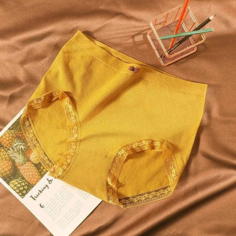 Women's underwear Plus-size XXXXL High elastic Antibacterial Obesity is special briefs lingerie breathable ladies underpants SS69 7.69 Yellow / 1pc / 80kg-150kg