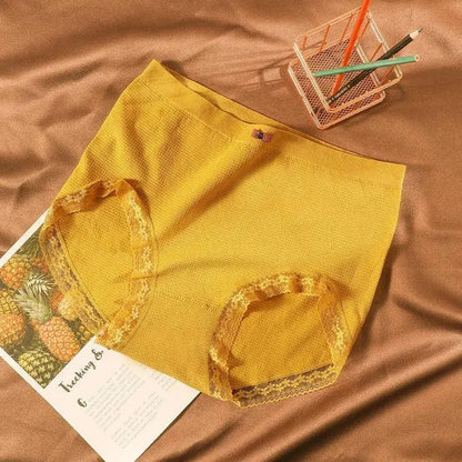 Women's underwear Plus-size XXXXL High elastic Antibacterial Obesity is special briefs lingerie breathable ladies underpants SS69 7.69 Yellow / 1pc / 80kg-150kg