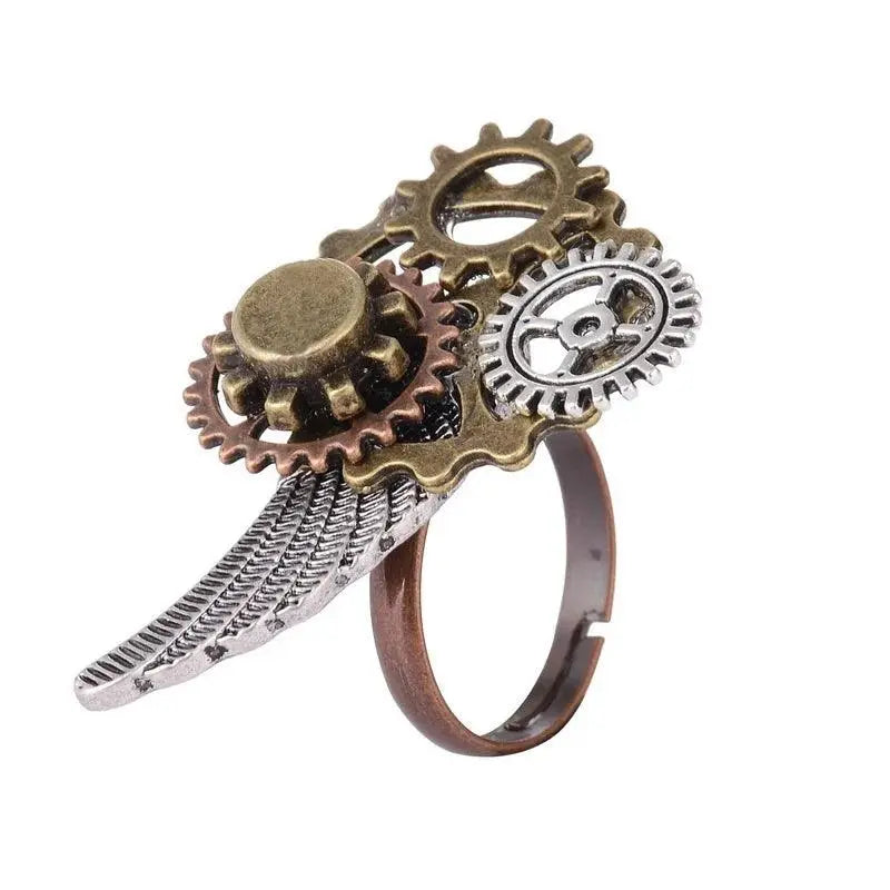 Wonderful Design Mixed Gears/Clock Pointer/Wing/Butterfly Women`s Vintage Steampunk Ring Accessory SS69