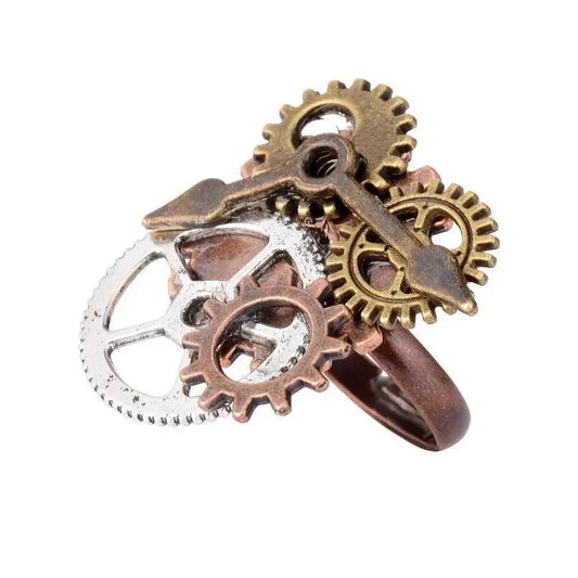 Wonderful Design Mixed Gears/Clock Pointer/Wing/Butterfly Women`s Vintage Steampunk Ring Accessory SS69