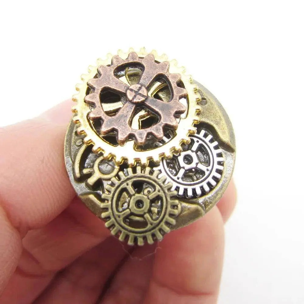 Wonderful Design Mixed Gears/Clock Pointer/Wing/Butterfly Women`s Vintage Steampunk Ring Accessory SS69