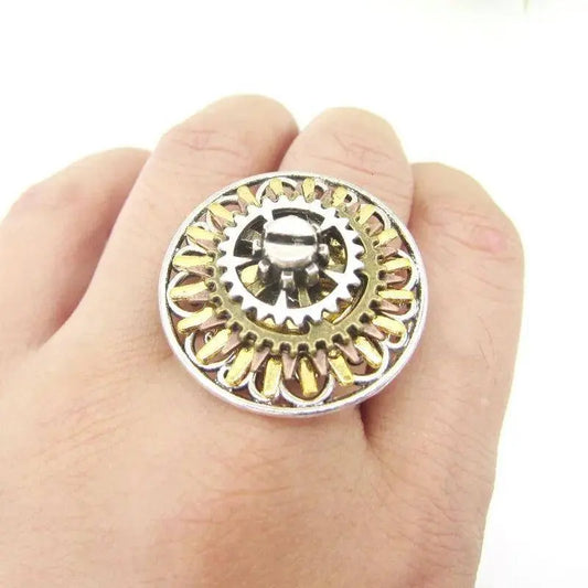 Wonderful Design Mixed Gears/Clock Pointer/Wing/Butterfly Women`s Vintage Steampunk Ring Accessory SS69