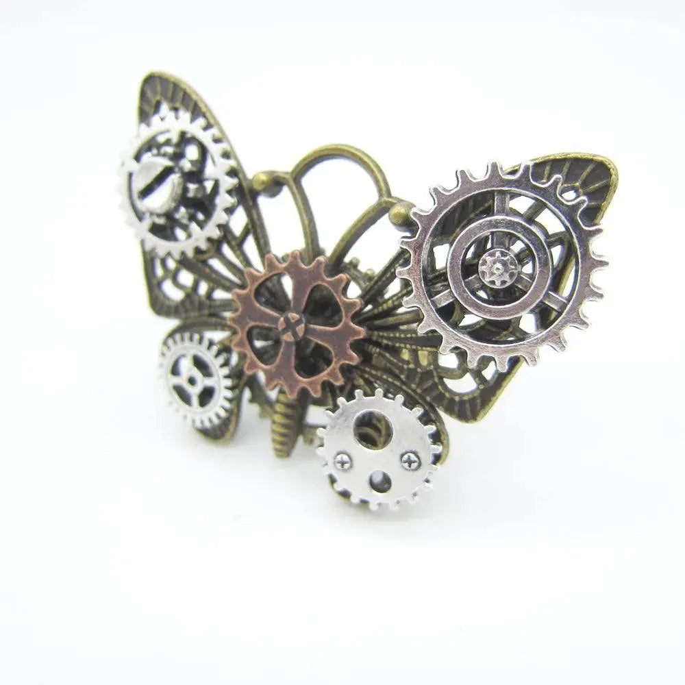 Wonderful Design Mixed Gears/Clock Pointer/Wing/Butterfly Women`s Vintage Steampunk Ring Accessory SS69