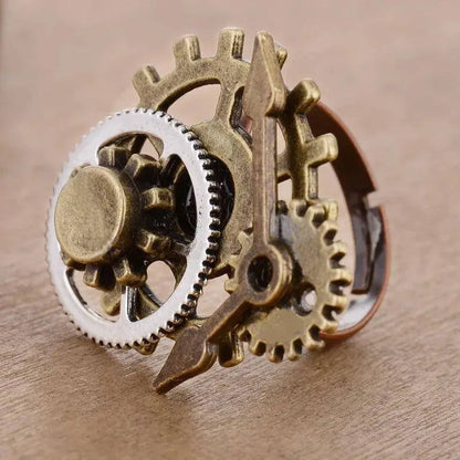 Wonderful Design Mixed Gears/Clock Pointer/Wing/Butterfly Women`s Vintage Steampunk Ring Accessory SS69