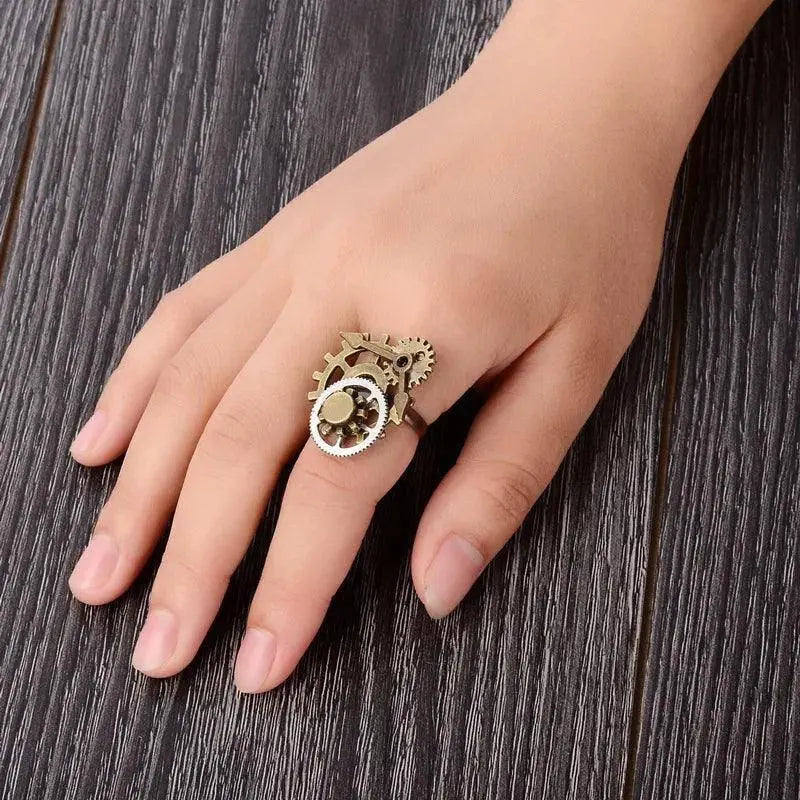 Wonderful Design Mixed Gears/Clock Pointer/Wing/Butterfly Women`s Vintage Steampunk Ring Accessory SS69