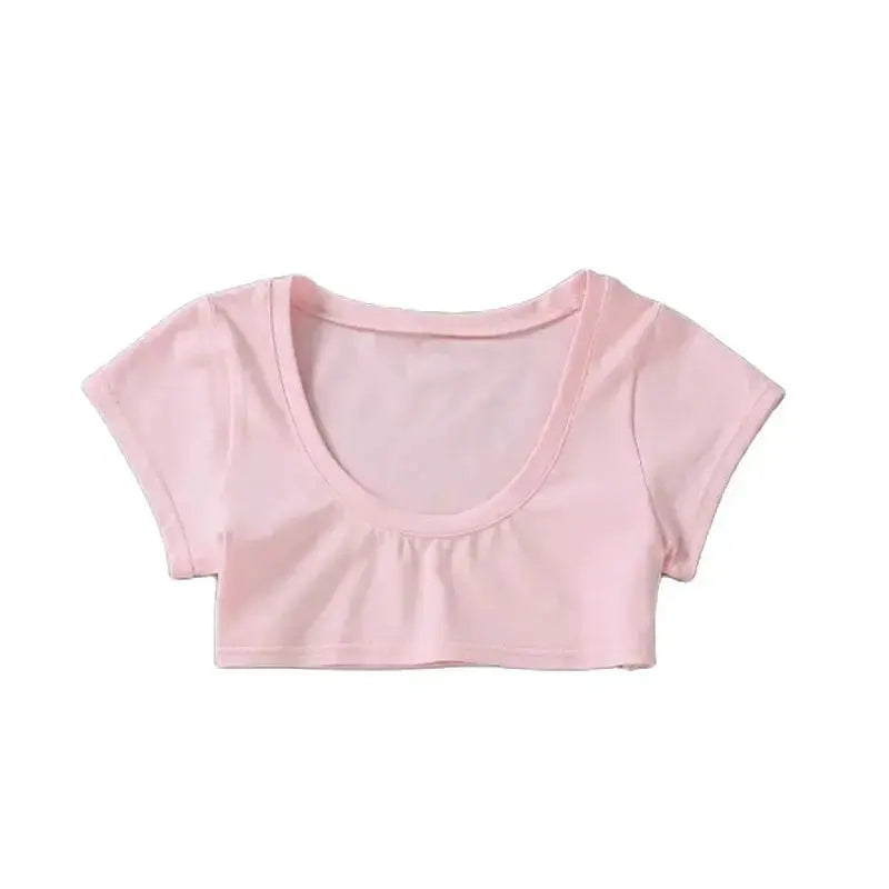 XUANSHOW New Fashion Cotton Crop Top Club Style Ultra Short Sleeves Tees Hot Exposed Breasts Erotic Women Sexy Girl's Tshirt - SS69