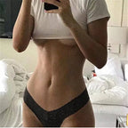 XUANSHOW New Fashion Cotton Crop Top Club Style Ultra Short Sleeves Tees Hot Exposed Breasts Erotic Women Sexy Girl's Tshirt - SS69