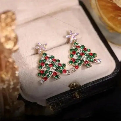 Xmas Santa Claus Drop Earrings Christmas Tree Snowflake Long Tassel Chain Earrings for Women Fashion Jewelry New Year Gift 2025 - SS69
