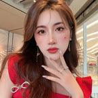 Xmas Santa Claus Drop Earrings Christmas Tree Snowflake Long Tassel Chain Earrings for Women Fashion Jewelry New Year Gift 2025 SS69