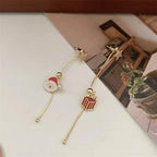 Xmas Santa Claus Drop Earrings Christmas Tree Snowflake Long Tassel Chain Earrings for Women Fashion Jewelry New Year Gift 2025 SS69
