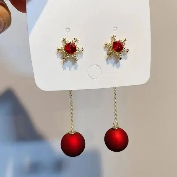 Xmas Santa Claus Drop Earrings Christmas Tree Snowflake Long Tassel Chain Earrings for Women Fashion Jewelry New Year Gift 2025 SS69
