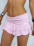 Y2K Aesthetics Pleated Mini Skirts Women Fairycore Kawaii - SS69