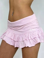Y2K Aesthetics Pleated Mini Skirts Women Fairycore Kawaii - SS69