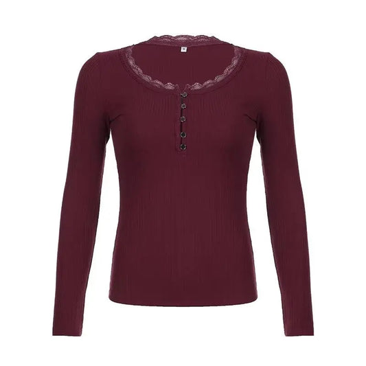 Y2K Button-Up Knitted New Year Christmas Coquette Aesthetic - SS69