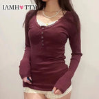 Y2K Button-Up Knitted New Year Christmas Coquette Aesthetic - SS69