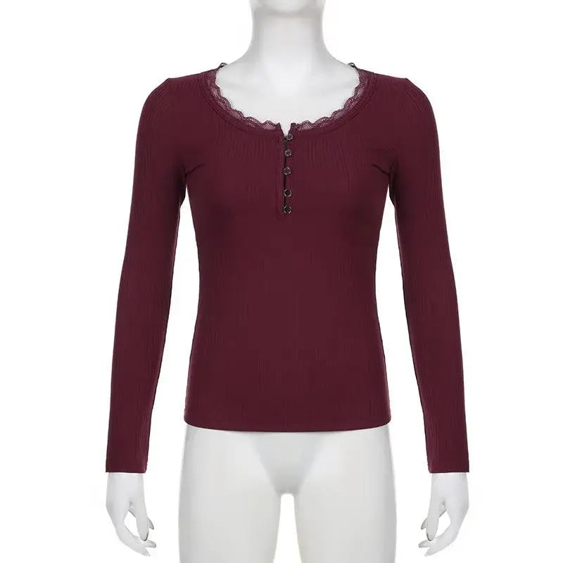 Y2K Button-Up Knitted New Year Christmas Coquette Aesthetic - SS69