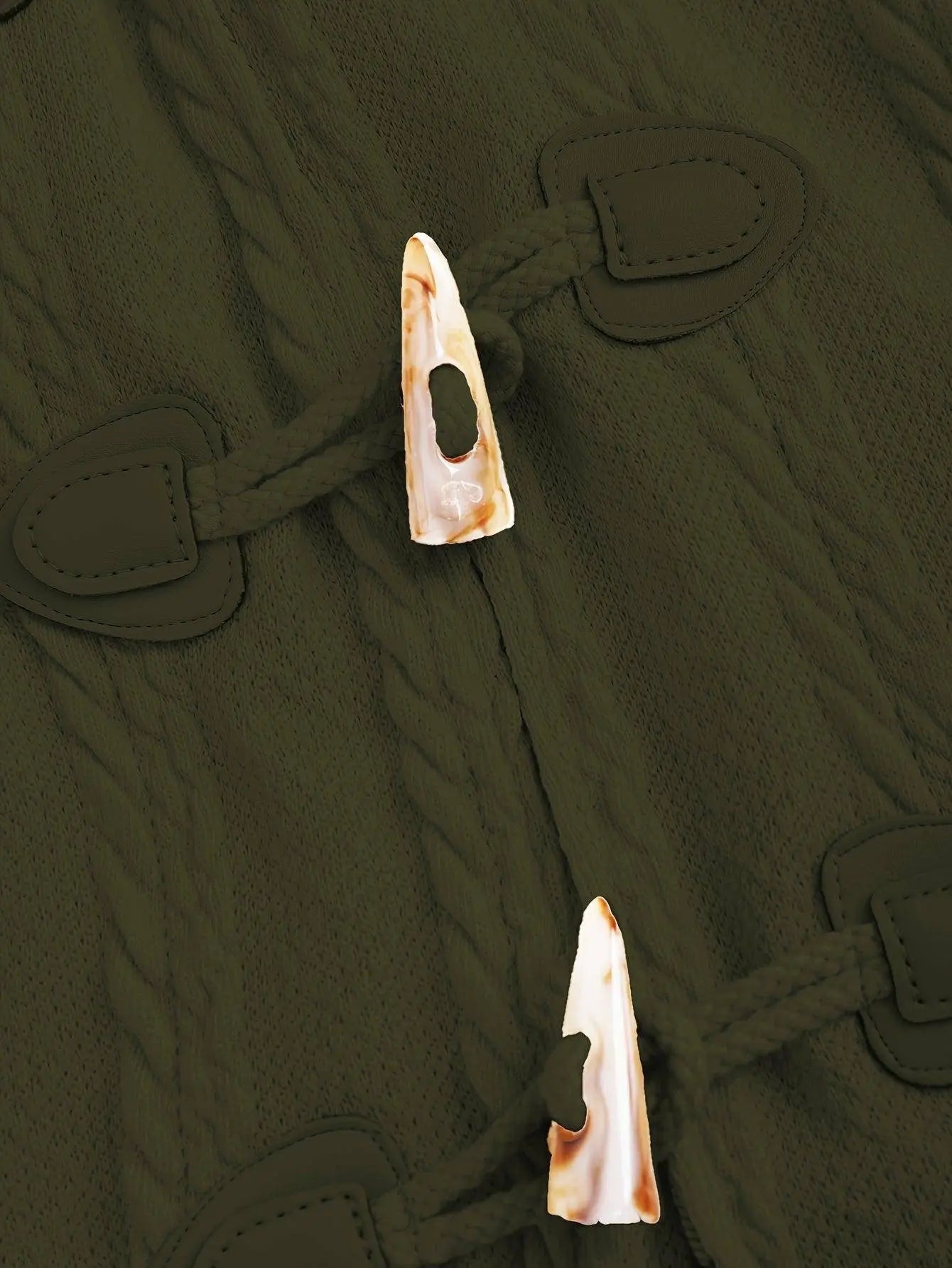 Y2K-Inspired Plaid Hooded Knit Coat with Faux Fur Trim, Horn Buttons - Long, Warm & Stylish for Women, Machine Washable, Y2K, Plaid, Faux Fur SS69