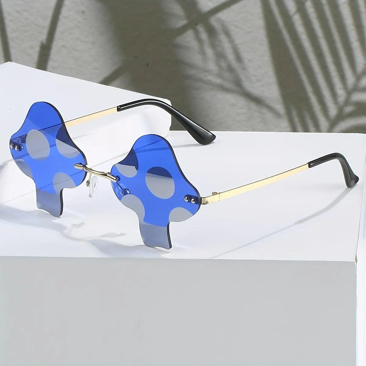 Y2K Mushroom Fashion Cute Tinted Rimless Shades Cosplay Party Favors Decorative Glasses Props fashion glasses SS69