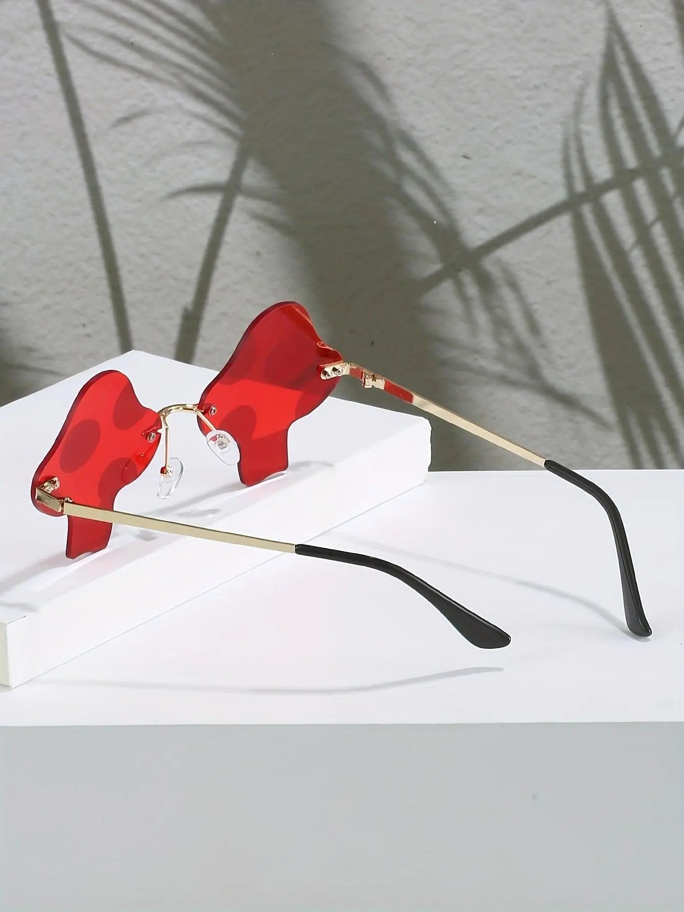 Y2K Mushroom Fashion Cute Tinted Rimless Shades Cosplay Party Favors Decorative Glasses Props fashion glasses SS69