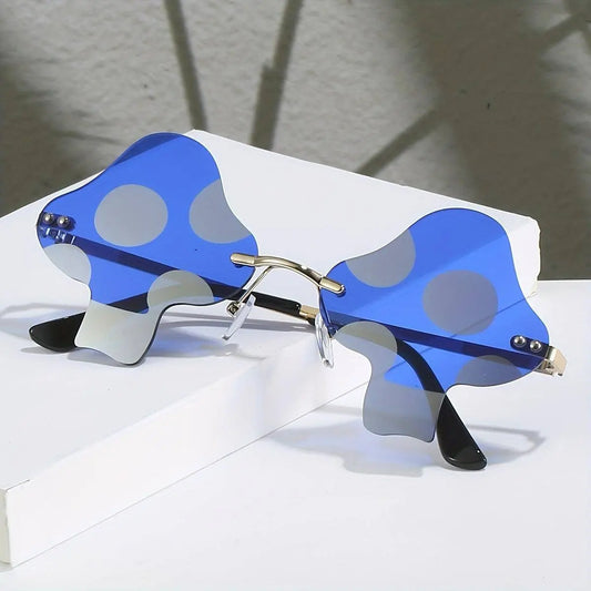 Y2K Mushroom Fashion Cute Tinted Rimless Shades Cosplay Party Favors Decorative Glasses Props fashion glasses SS69