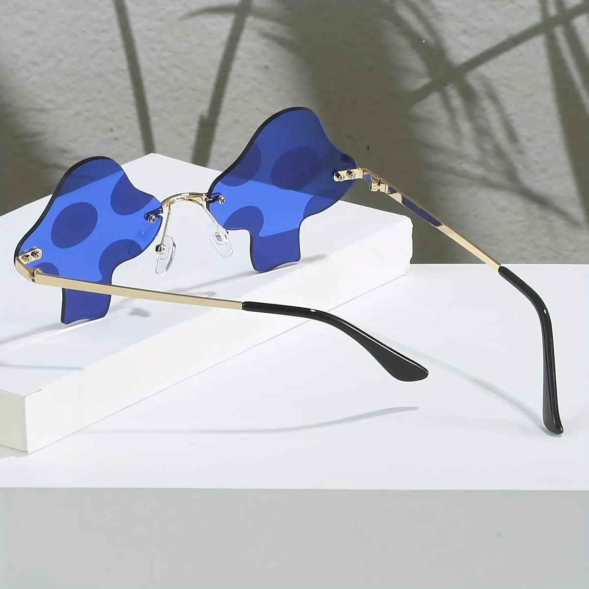 Y2K Mushroom Fashion Cute Tinted Rimless Shades Cosplay Party Favors Decorative Glasses Props fashion glasses SS69