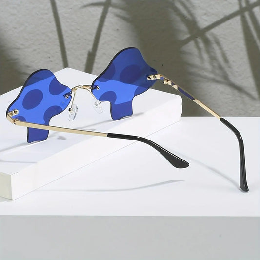 Y2K Mushroom Fashion Cute Tinted Rimless Shades Cosplay Party Favors Decorative Glasses Props fashion glasses SS69