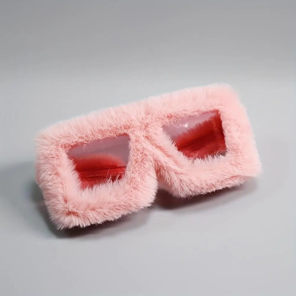 Y2K Plush Fuzzy Fashion Fashion Glasses For Women Men Funny Oversized Gradient Glasses For Beach Party Club SS69