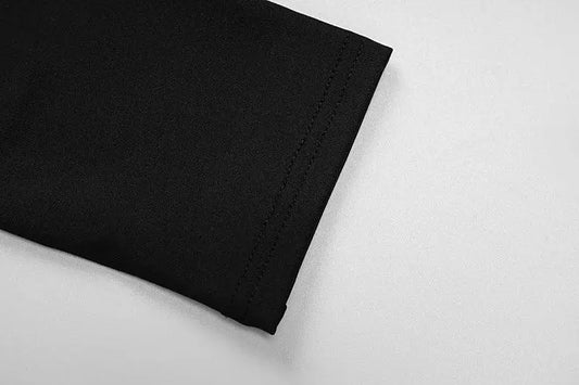 Y2K Sexy Hollow Out Summer Crop Corset Top Women Black Tees 2025 Autumn Long Sleeve Basic T Shirts Streetwear Party - SS69