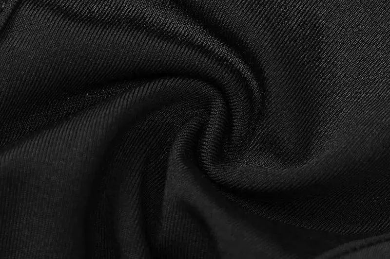 Y2K Sexy Hollow Out Summer Crop Corset Top Women Black Tees 2025 Autumn Long Sleeve Basic T Shirts Streetwear Party - SS69