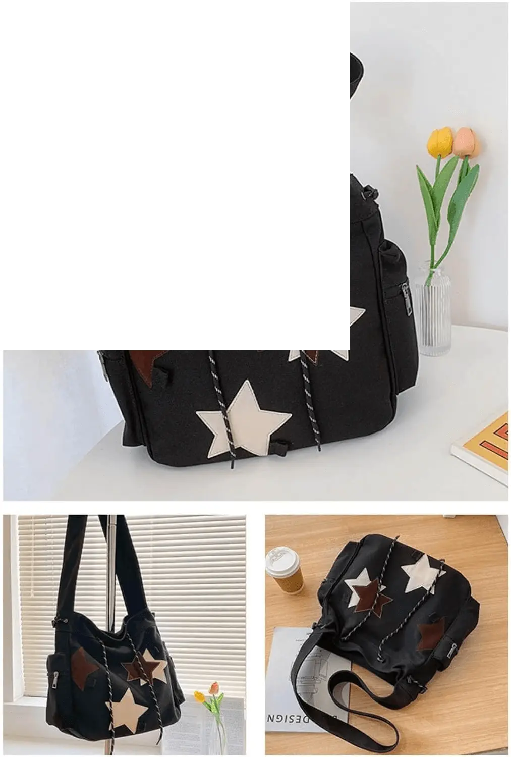 🌟 Y2K Star Canvas Messenger Bag – The Cute Aesthetic Tote You'll Love! Perfect Small Shoulder Crossbody for Your Adventures! ✨💖 #Fashion #Travel - SS69