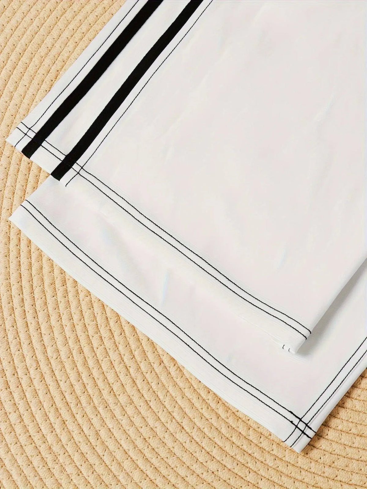 Y2K Striped Side Cargo Pants, Casual Streetwear Hip-hop Drawstring Flap Pocket Pants For Spring & Fall, Women's Clothing SS69