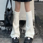 Y2k Winter Leg Warmers Fluffy/Knitted Arm Warmers Gothic Lolita Knit Long Socks Women Leg Warmer Stylish Stretchy Boots Cover SS69