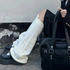 Y2k Winter Leg Warmers Fluffy/Knitted Arm Warmers Gothic Lolita Knit Long Socks Women Leg Warmer Stylish Stretchy Boots Cover SS69