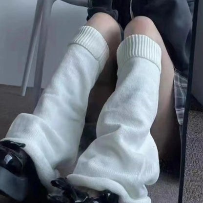 Y2k Winter Leg Warmers Fluffy/Knitted Arm Warmers Gothic Lolita Knit Long Socks Women Leg Warmer Stylish Stretchy Boots Cover SS69