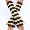 Y2k Winter Leg Warmers Fluffy/Knitted Arm Warmers Gothic Lolita Knit Long Socks Women Leg Warmer Stylish Stretchy Boots Cover SS69 5.69 Coffee Beige 30cm / One Size