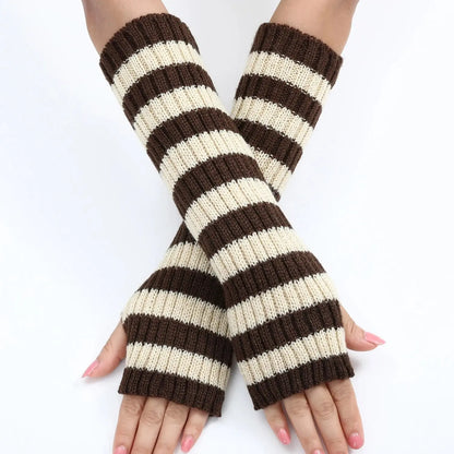 Y2k Winter Leg Warmers Fluffy/Knitted Arm Warmers Gothic Lolita Knit Long Socks Women Leg Warmer Stylish Stretchy Boots Cover SS69 5.69 Coffee Beige 30cm / One Size