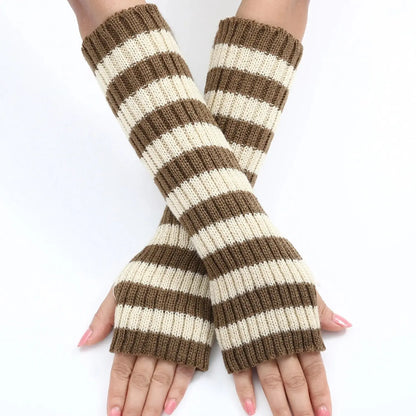 Y2k Winter Leg Warmers Fluffy/Knitted Arm Warmers Gothic Lolita Knit Long Socks Women Leg Warmer Stylish Stretchy Boots Cover SS69