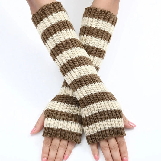 Y2k Winter Leg Warmers Fluffy/Knitted Arm Warmers Gothic Lolita Knit Long Socks Women Leg Warmer Stylish Stretchy Boots Cover SS69