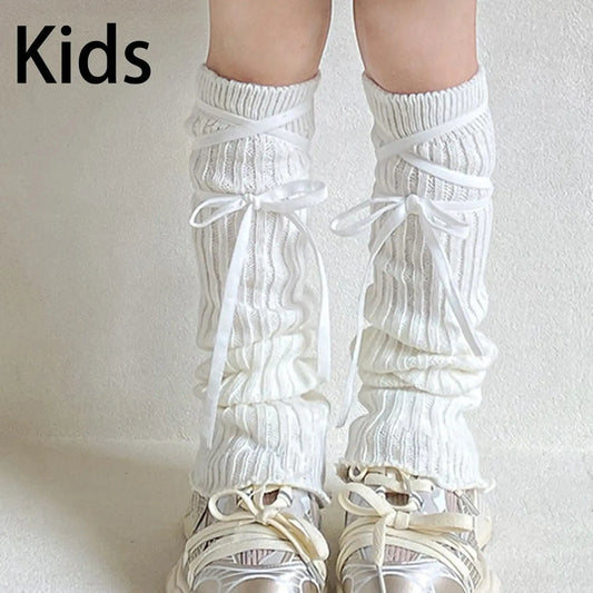 Y2k Winter Leg Warmers Fluffy/Knitted Arm Warmers Gothic Lolita Knit Long Socks Women Leg Warmer Stylish Stretchy Boots Cover SS69 7.69 White 38cm kids / One Size