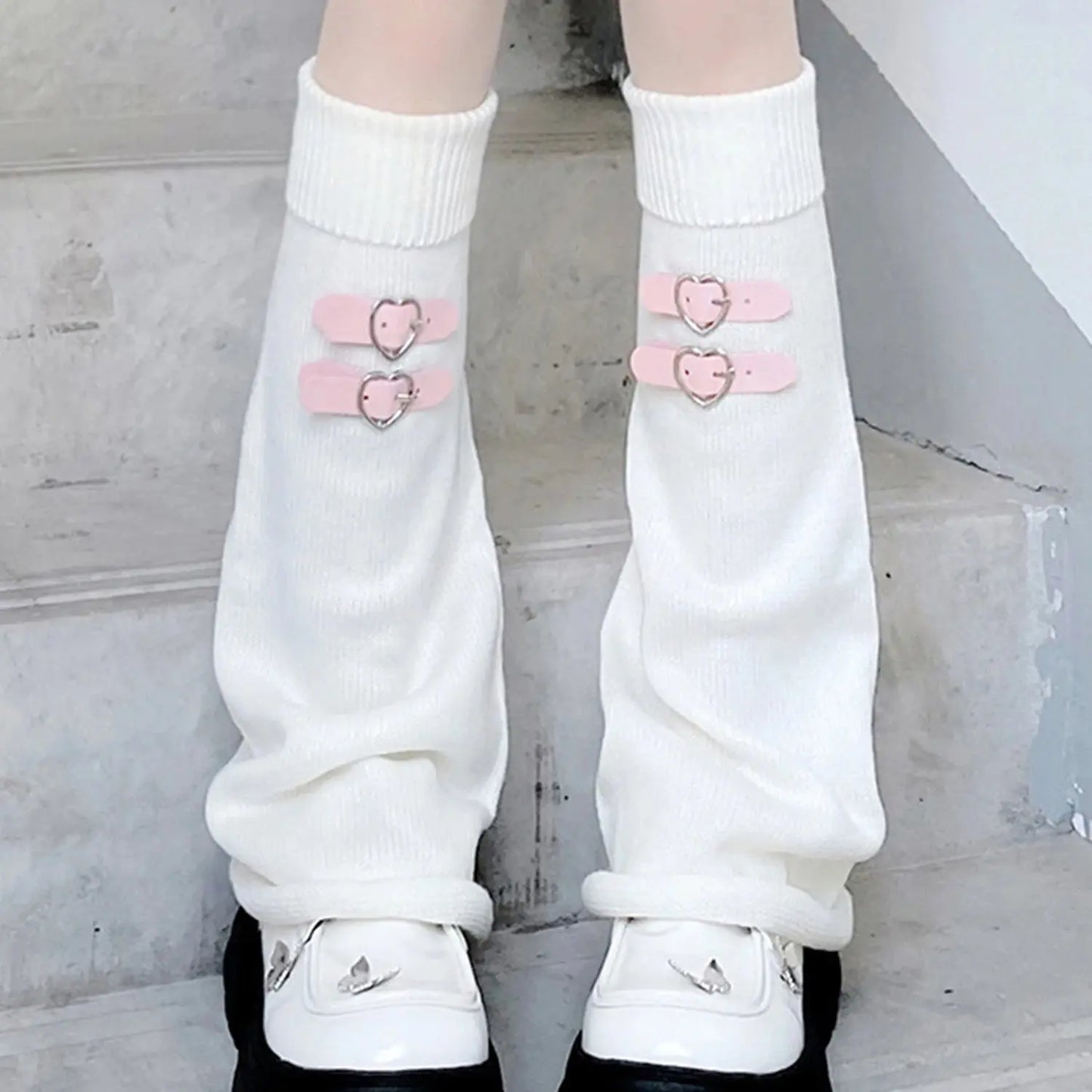 Y2k Winter Leg Warmers Fluffy/Knitted Arm Warmers Gothic Lolita Knit Long Socks Women Leg Warmer Stylish Stretchy Boots Cover SS69 8.69 Beige 50cm / One Size